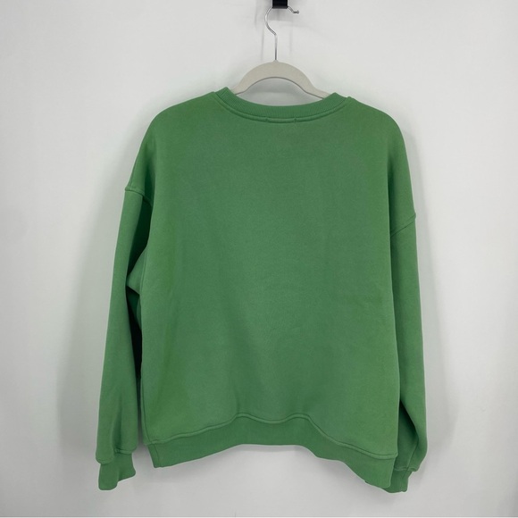 Bailey rose Malibu Athletics Oversized crewneck sweatshirt tennis Sz L green - Picture 7 of 10